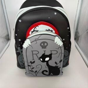 Loungefly Black, Gray & Red Horror Mini Backpack
